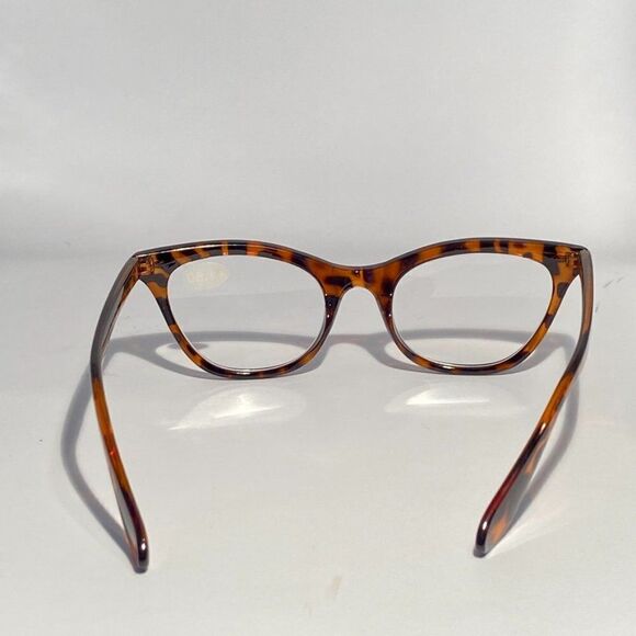 0772 Reading Glasses 1.50 Readers Tortoise Modified Cateye Frames NWT - Picture 4 of 8